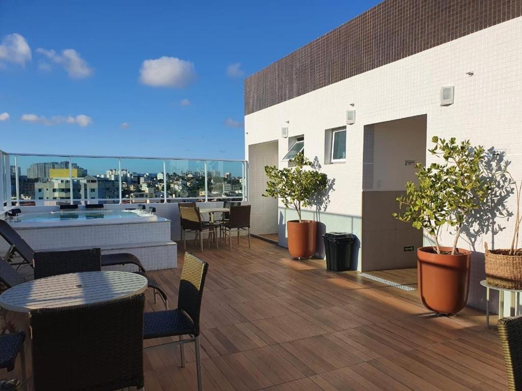 Ferienwohnung Refugio A Beira-Mar, Ap Acolhedor E Jacuzzi Comunal Salvador da Bahia Exterior foto